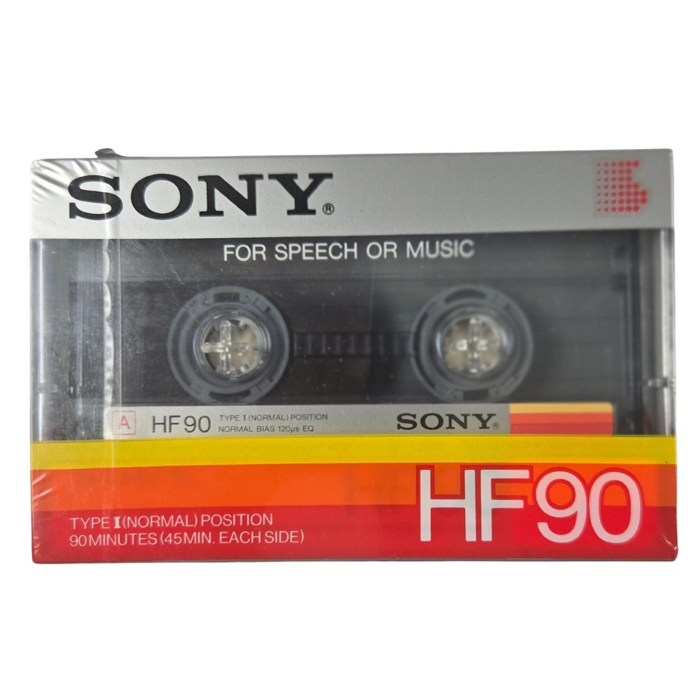 Sony HF90 Cassette Tape 90 Min Type I‎ Normal Bias Blank Audio NWT